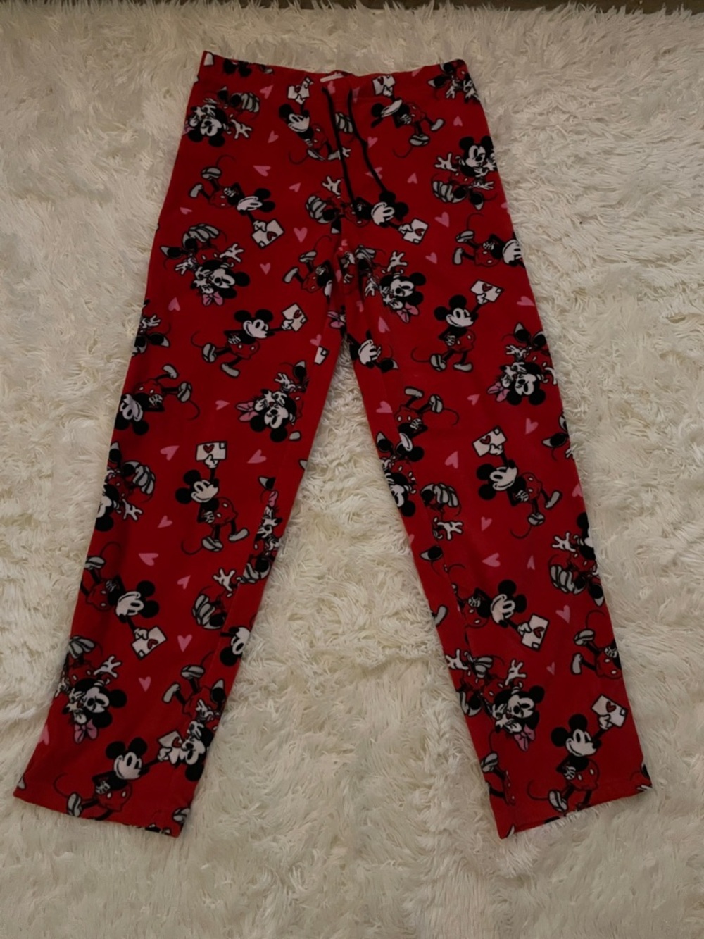 Disney Red Mickey Mouse Fleece Pajama Pants